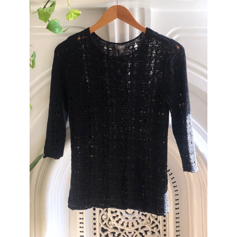 Black loose knit sweater